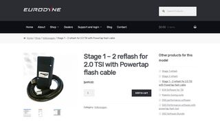 Stage 1 – 2 reflash for 2.0 TSI with Powertap flash cable – Eurodyne