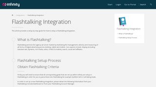 Flashtalking Integration - Infinity Knowledge Base - Infinity Tracking