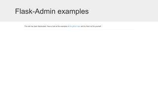Flask-Admin examples