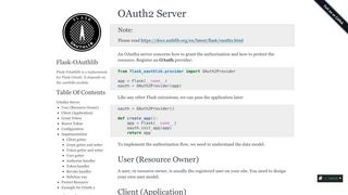 OAuth2 Server — Flask-OAuthlib 0.9.5 documentation