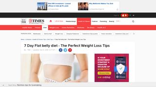 7 Day Flat Belly Diet Plan - The Perfect Weight Loss Tips | Diet Plan to ...