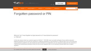 Forgot your login or telephone password? | flatex online Broker