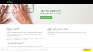 Flattr - Publisher Sign up
