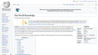 Flat World Knowledge - Wikipedia