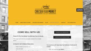 Vendors Wanted! — Annex Markets: Chelsea Flea Market