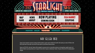 Flea Market Vendor Info - Starlight Drive In