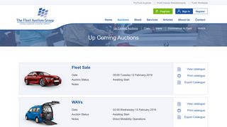 Up Coming Auctions | Fleet Auction Group