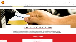 Shell Fleet Navigator Card | Shell United States