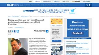 Salary sacrifice cars can boost financial wellbeing of ... - Fleet News