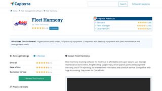 Fleet Harmony Reviews and Pricing - 2019 - Capterra