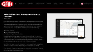 New Online Fleet Management Portal Unveiled : GAH Transport ...