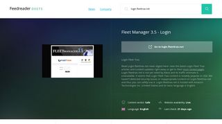 Get Login.fleettrax.net news - Fleet Manager 3.5 - Login