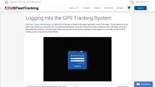 Logging into the GPS Tracking System | US Fleet Tracking
