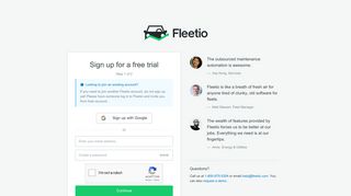 Sign up for a free trial - Fleetio