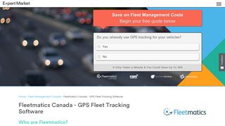 Fleetmatics GPS Fleet Tracking Software | Expert Market