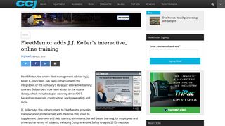 FleetMentor adds J.J. Keller's interactive, online training