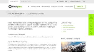 Online Management Tools and Reporting | FleetPlus