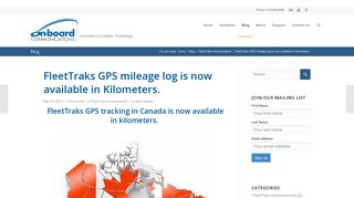 FleetTraks GPS mileage log is now available in Kilometers.