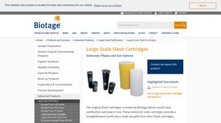 Biotage - Large Scale Flash Cartridges