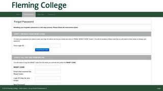Fleming College - Fleming College - Returning User - Forgot ...