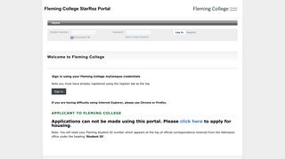 StarRez Portal - Welcome to Fleming College