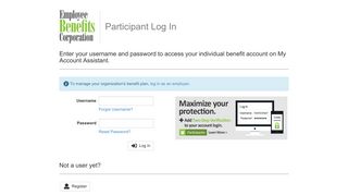 Participant Login | Your Personal Benefit Account