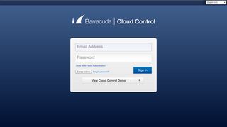 Sign In > Barracuda Networks