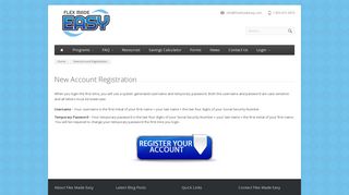 New Account Registration - Flex Made Easy