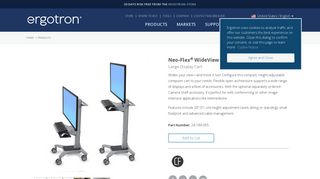 Height-Adjustable Display Cart | Neo-Flex WideView WorkSpace ...