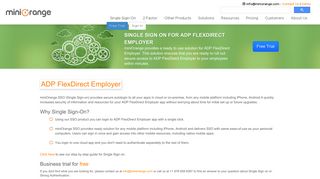 Single Sign On(SSO) solution for ADP FlexDirect Employer - miniOrange