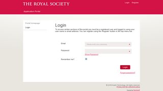 Login - The Royal Society - Flexi-Grant