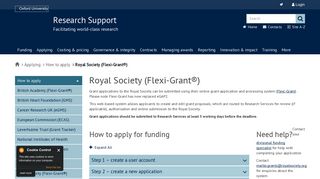 Royal Society (Flexi-Grant®) | Research Support