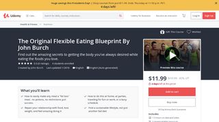 The Original Flexible Eating Blueprint By John Burch | Udemy