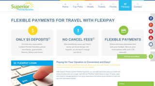 Flexipay Login for Flexible Payments from Superior Florida Vacation