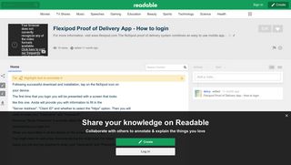 Flexipod Proof of Delivery App - How to login | Readable