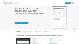 Login & Logout of FlexiPurchase App – Bot Store