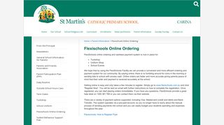 Flexischools Online Ordering - St Martin's Carina