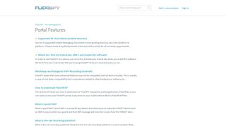 Portal Features - FlexiSPY