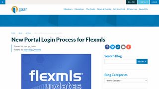 New Portal Login Process for Flexmls | GAAR Blog | Greater ...