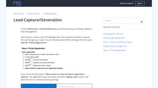 Lead Capture/Generation – Flexmls IDX
