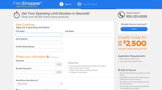 Apply for a FlexShopper Account - FlexShopper.com