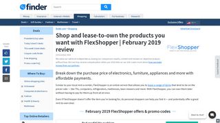 Flexshopper review January 2019: lease-to-own today | finder.com