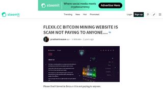 FLEXX.CC BITCOIN MINING WEBSITE IS SCAM NOT PAYING TO ...
