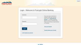 FirstLight Federal Credit Union | Login