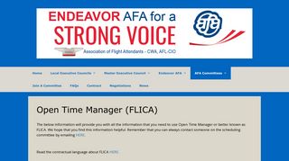 Open Time Manager (FLICA) – Endeavor Air AFA
