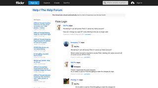 Flickr: The Help Forum: Flickr Login