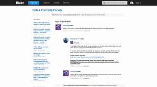 Flickr: The Help Forum: sign in problem