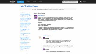 Flickr: The Help Forum: Weird Login Issue