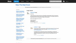 Flickr: The Help Forum: Login issues