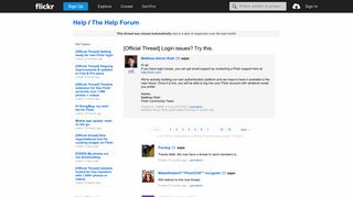 Flickr: The Help Forum: [Official Thread] Login issues? Try this.